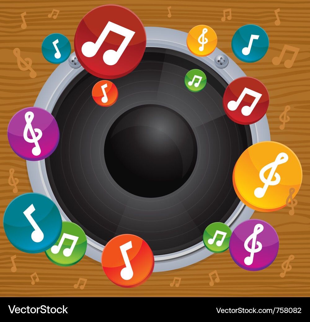 Dynamic Music Notes Concept vector image