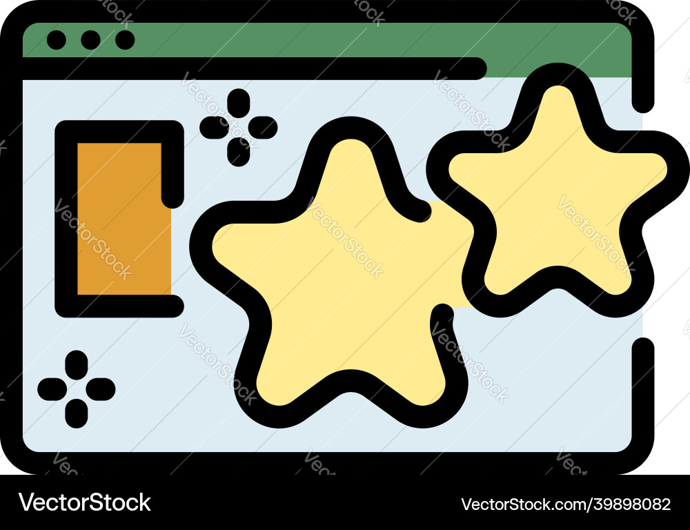 Game web page icon color outline Game web page icon color outline Vector Image