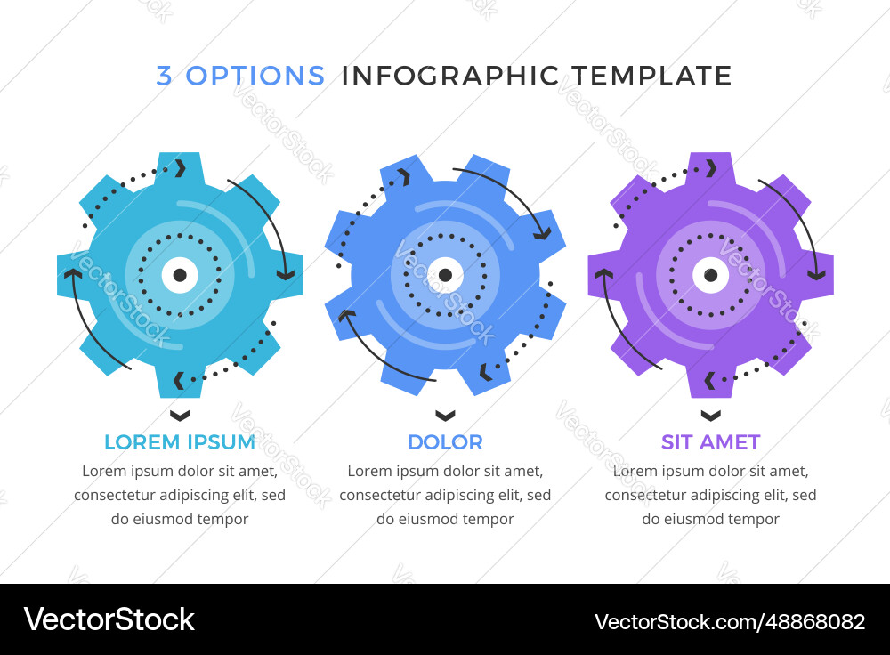 Infographic template with gears Infographic template with gears vector image