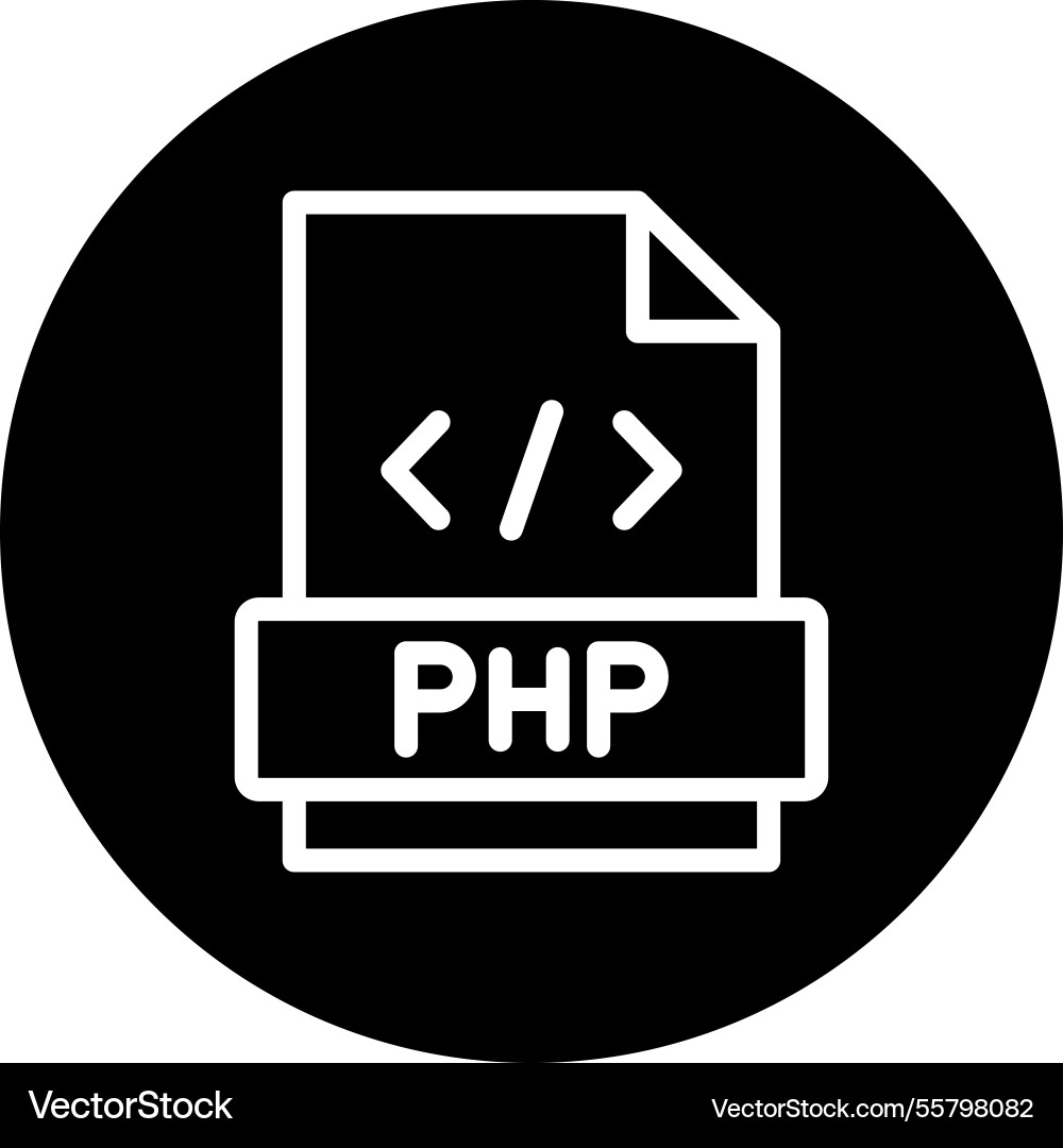 Php icon design vector image
