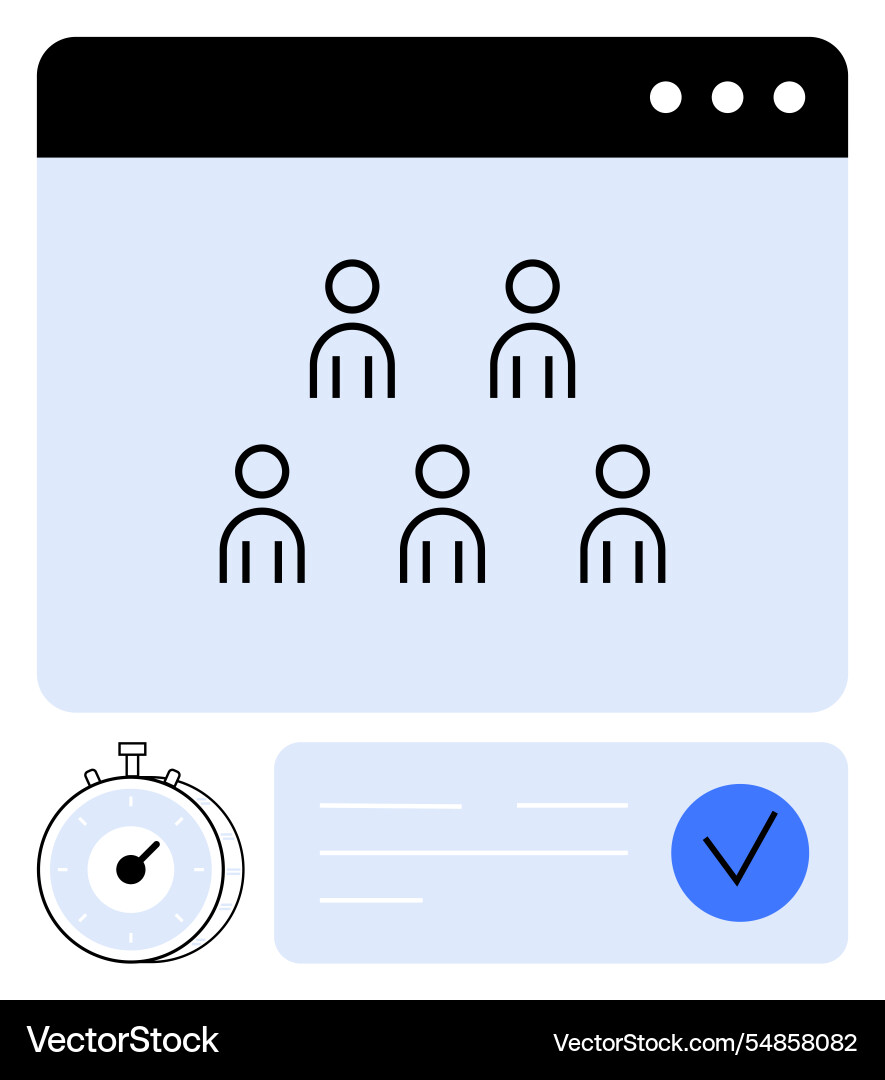 Team collaboration and task management interface Team collaboration and task management interface vector image