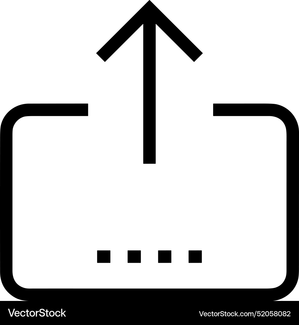 Upload outline icon symbol image Vector Image