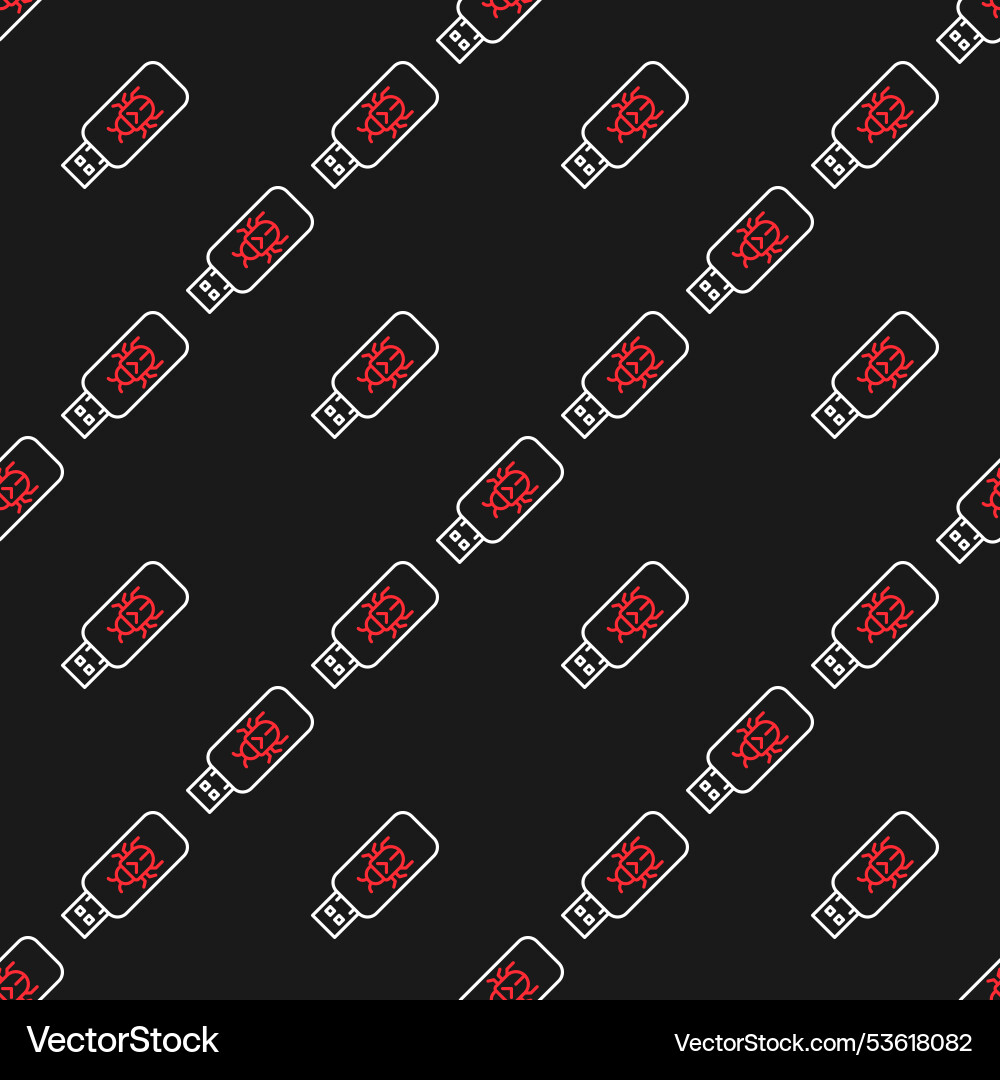 Usb portable device with computer virus security Usb portable device with computer virus security vector image