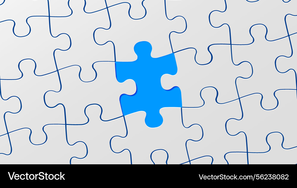 White jigsaw puzzle game texture incomplete White jigsaw puzzle game texture incomplete vector image