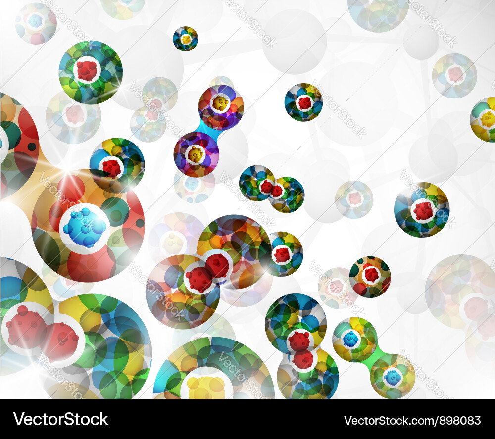 Cell Division Abstract Background Vector Image
