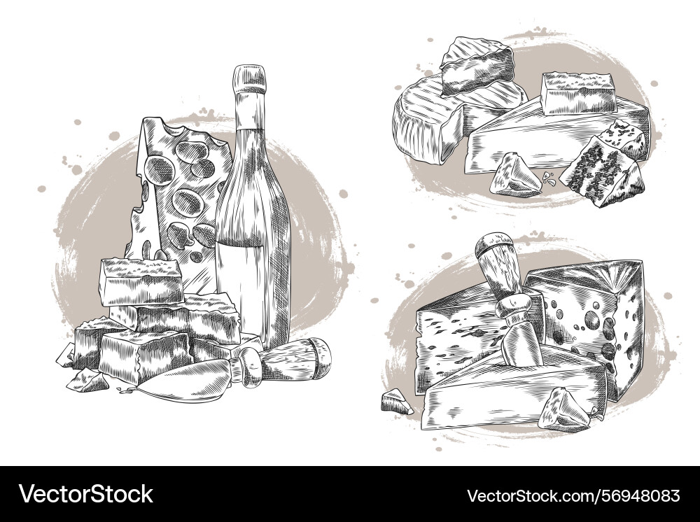 Compositions sketch set of different Compositions sketch set of different vector image