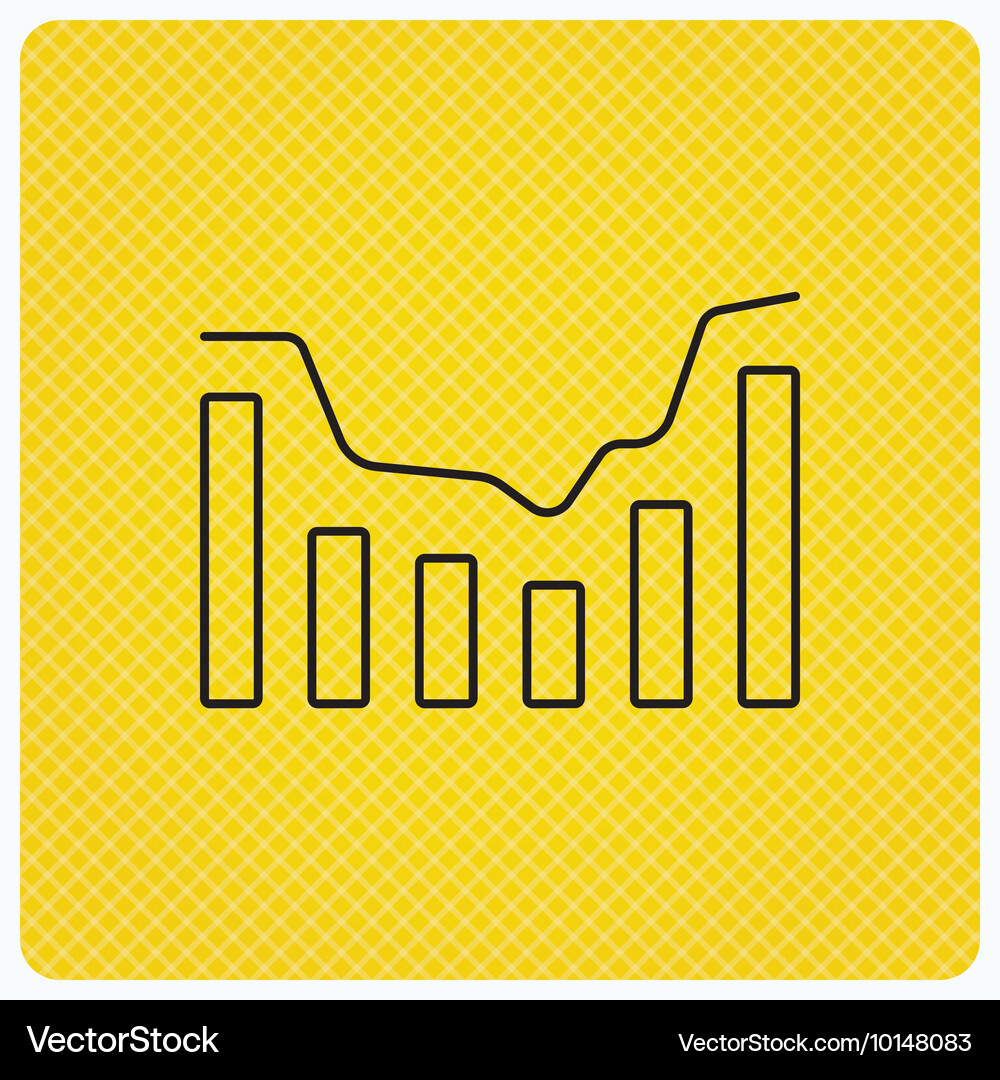 Dynamics icon statistic chart sign Vector Image