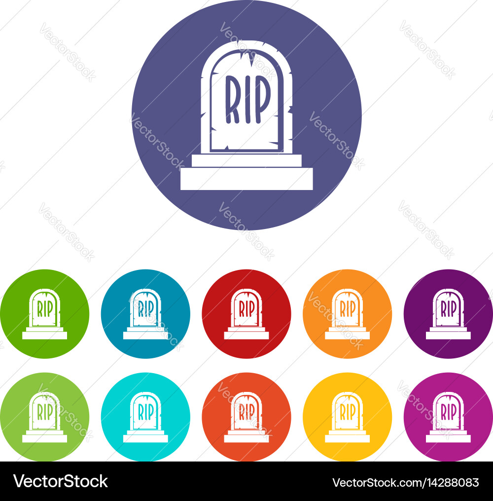 Fork is inserted into the brain icons set flat Vector Image