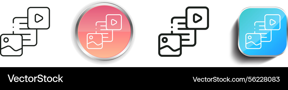 Materials icon thin linear regular and button vector image