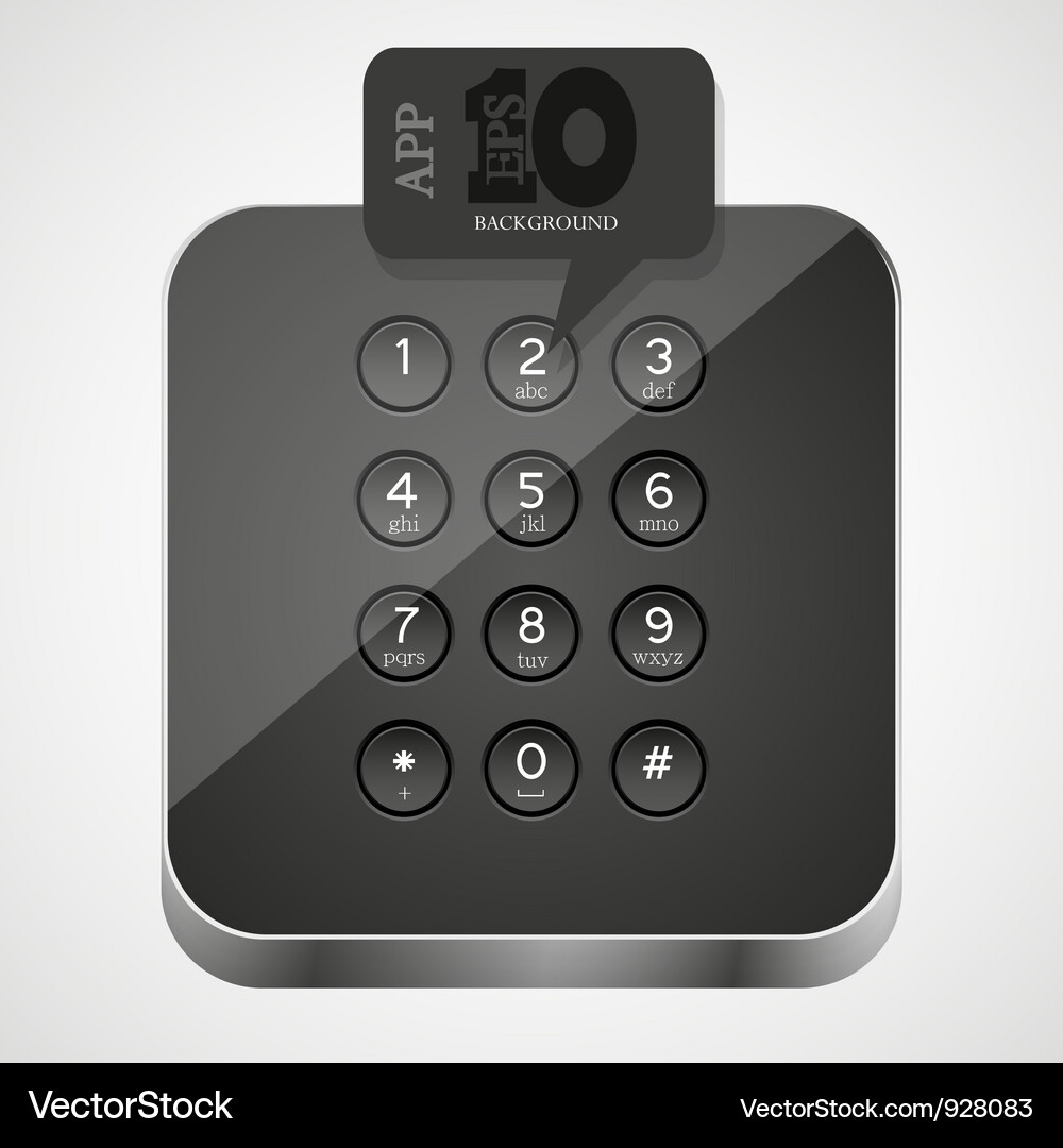Mobile Keypad Icon Vector Image
