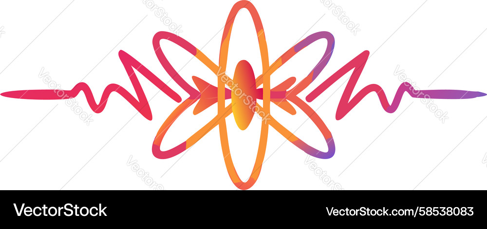 Pulsating Waveform Abstract Vector Image