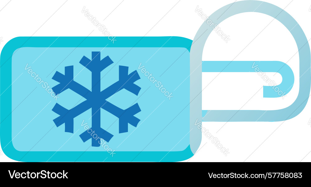 Secure cold storage icon with snowflake padlock vector image