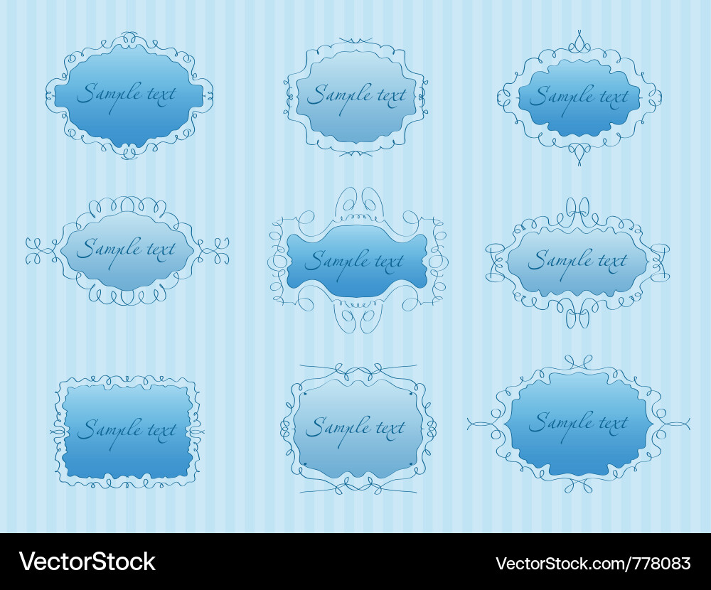 Vintage frames hand drawn Royalty Free Vector Image