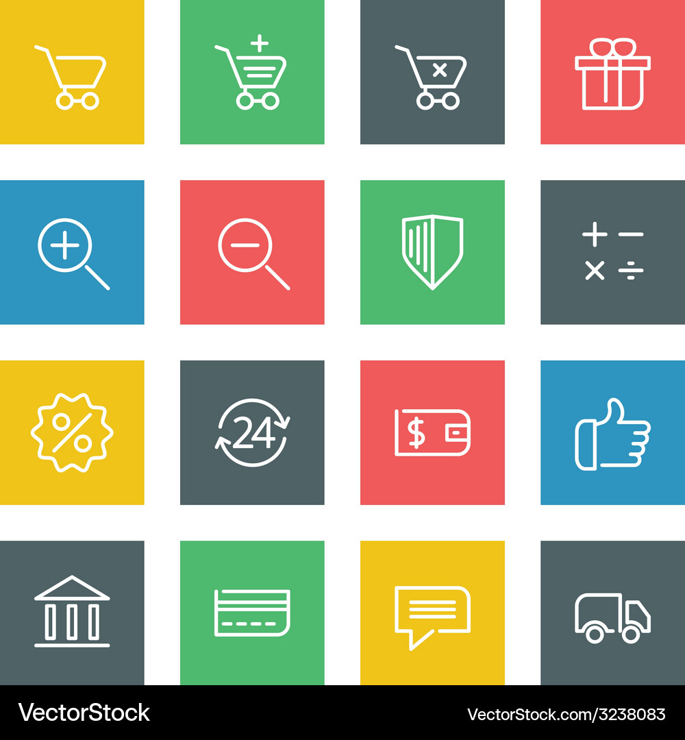 White thin line icons set for web and mobile Vector Image