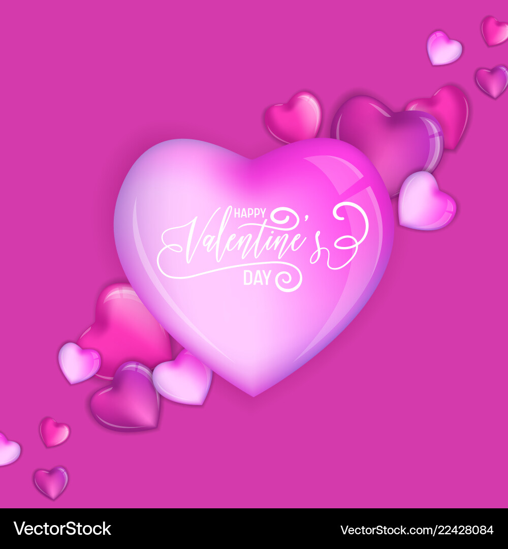 3d bunte Herzen für glückliche Valentinstag Karte 3d bunte Herzen für glückliche Valentinstag Karte vektorbild