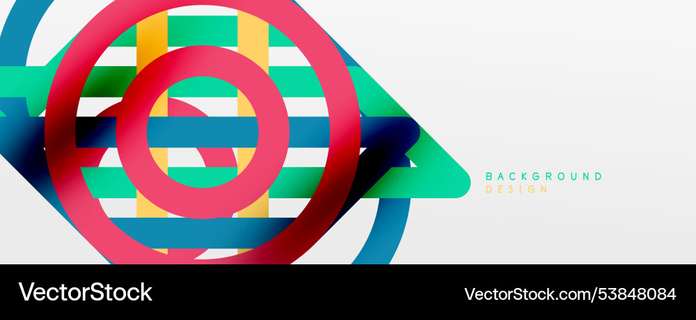 Abstract background - colorful circle lines Abstract background - colorful circle lines Vector Image
