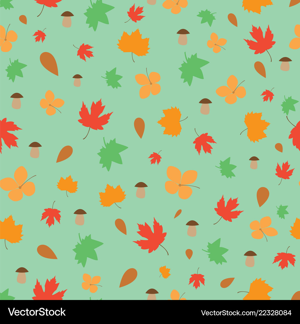 Autumn leaves seamless pattern background – Royalty-Free Vector ...