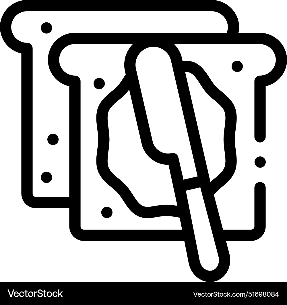 Breakfast icon thin linear style design isolated vector image