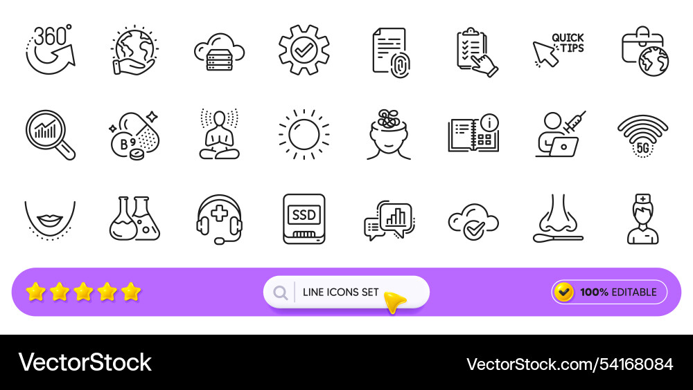 Checklist graph chart and cloud computing line Checklist graph chart and cloud computing line Vector Image