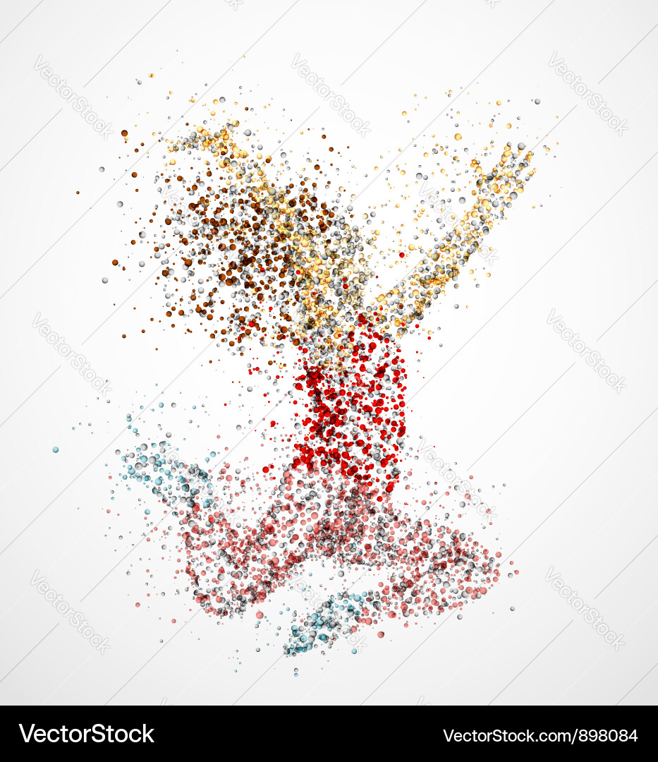 Dynamic Paint Splatter Dancer Vector Image