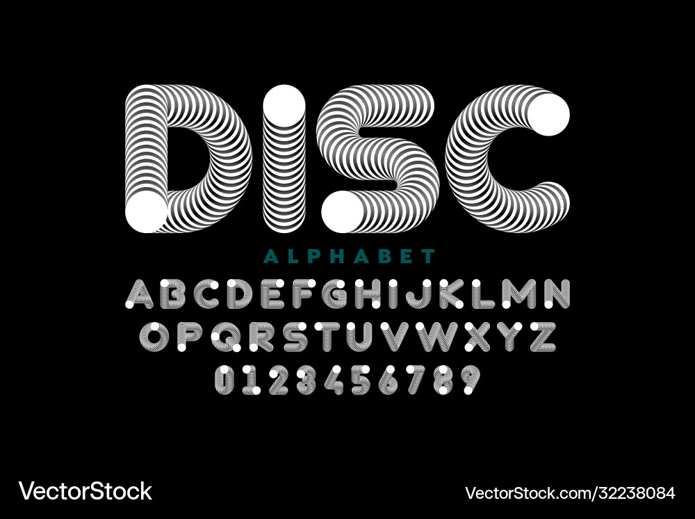 Modern Font Loop Set vector image