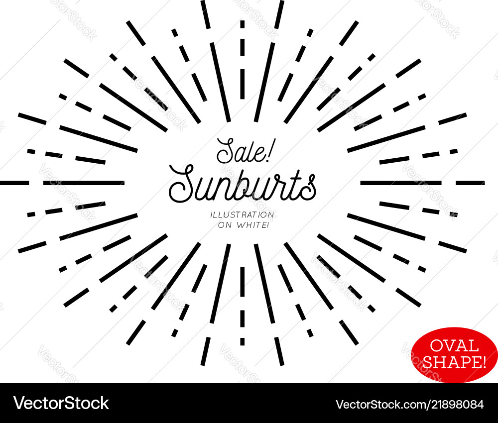 Radiant Sunburst Oval vector image
