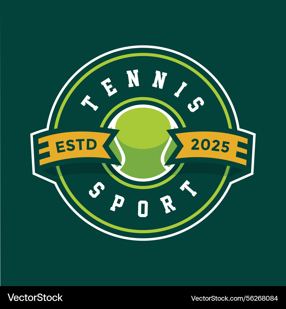 Tennis logo icon design sports badge template Tennis logo icon design sports badge template vector image