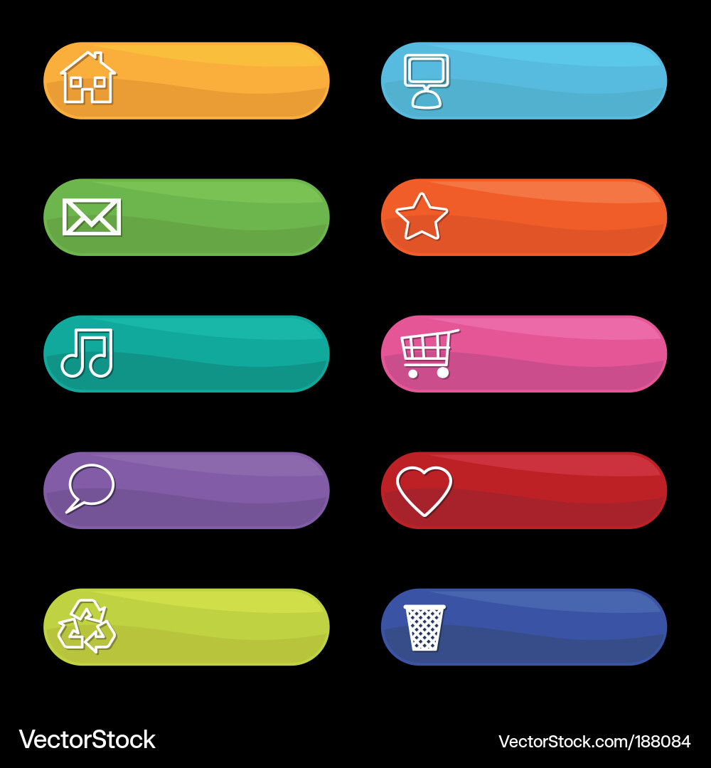 Web buttons vector image