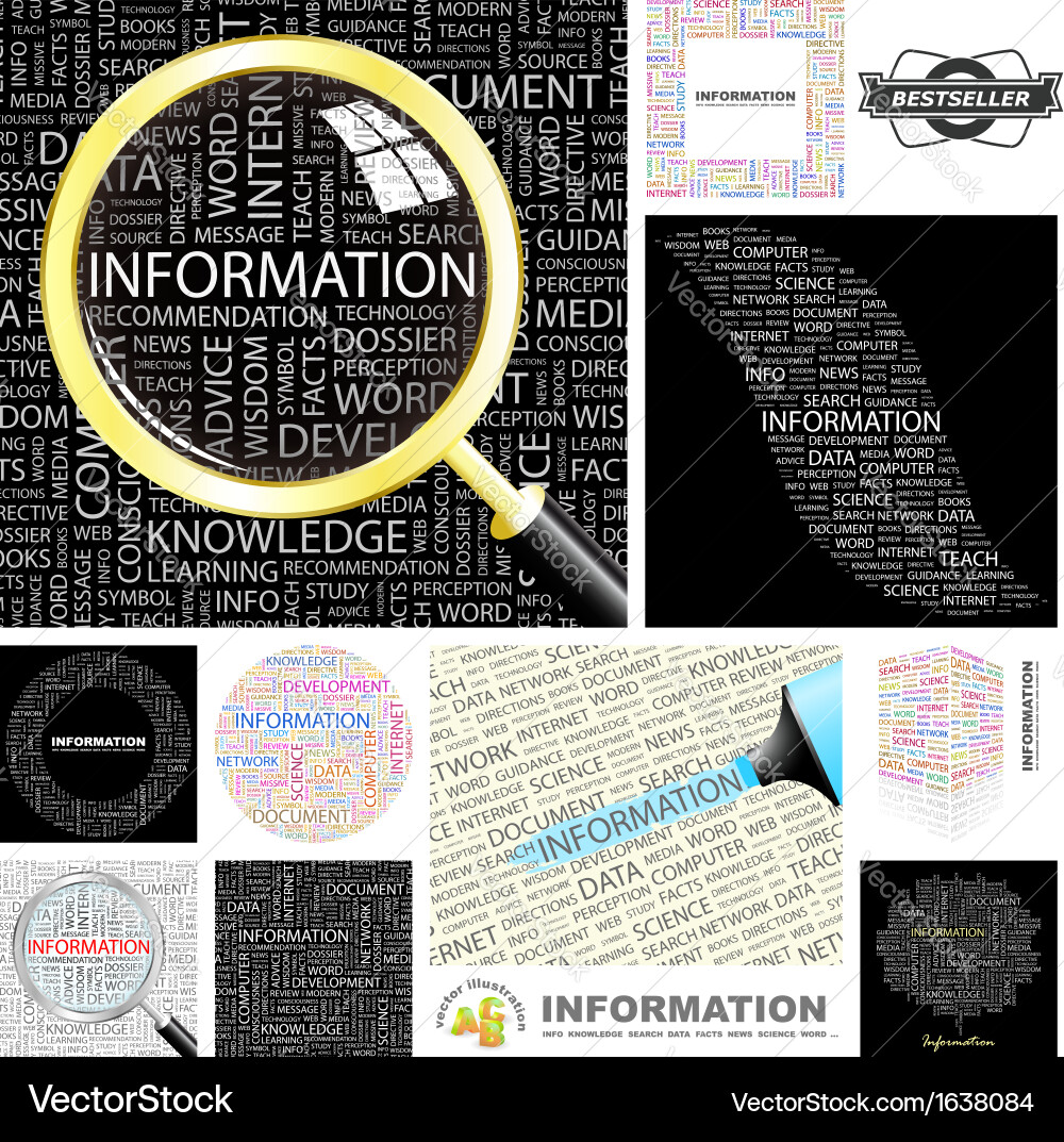 Word Cloud: Information & Knowledge Royalty Free Vector