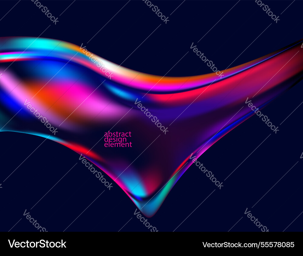 Abstract background of fluid iridescent shape Vector Image