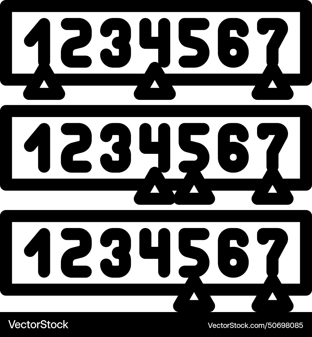 Binary search algorithm line icon Binary search algorithm line icon vector image