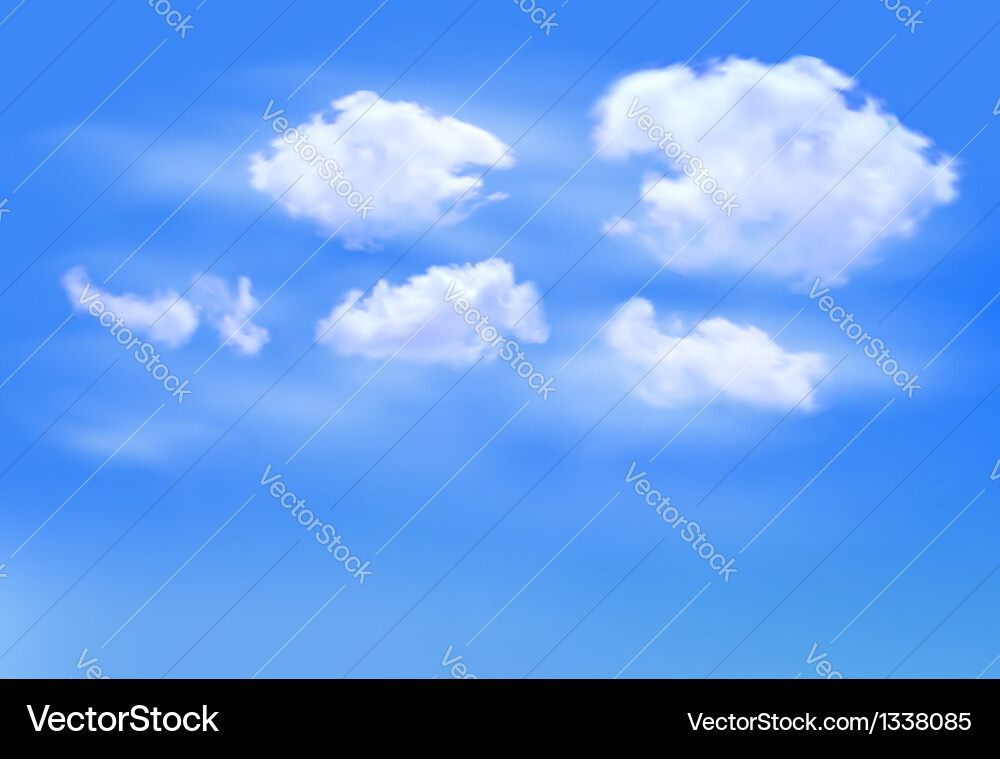 Blue Sky with Clouds Royalty Free Vector Image