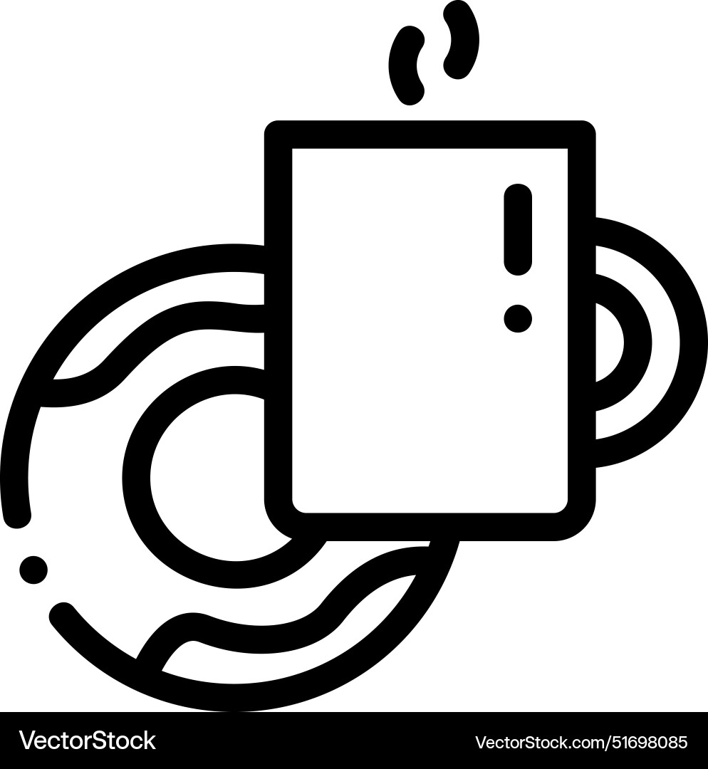Breakfast icon thin linear style design isolated Vector Image