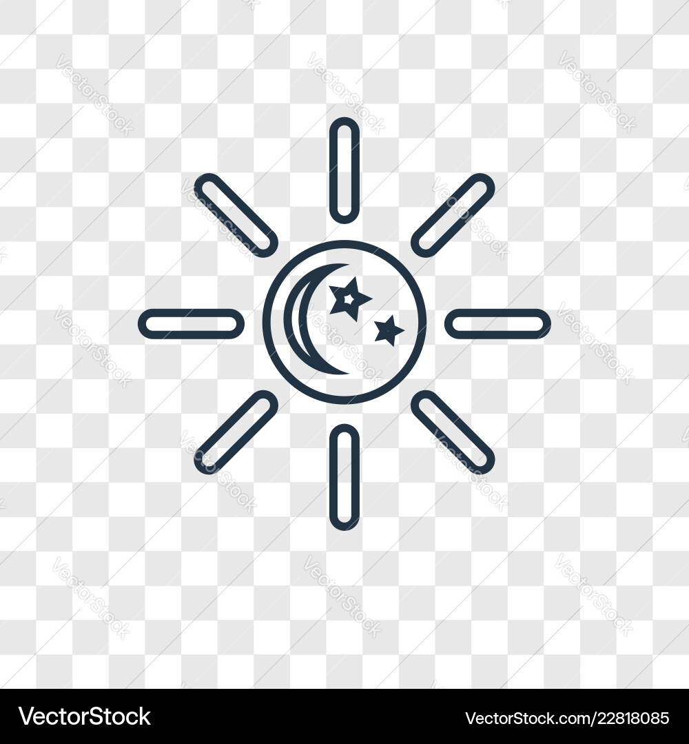 Daytime concept linear icon isolated Daytime concept linear icon isolated vector image