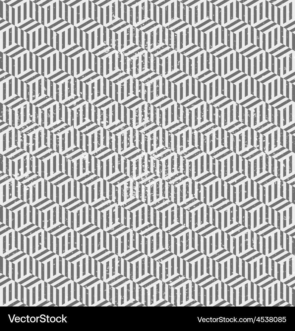 Seamless pattern with cubes repeating modern vector image