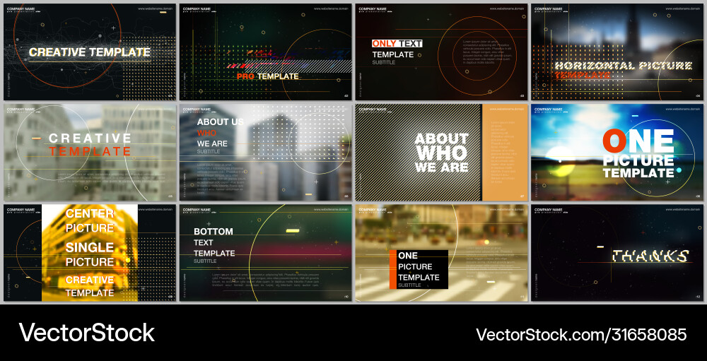 Tech Presentation Slides vector image