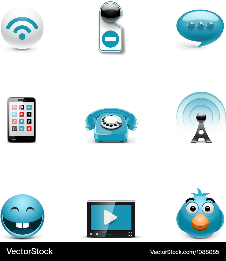Web Communication Icons Vector Image