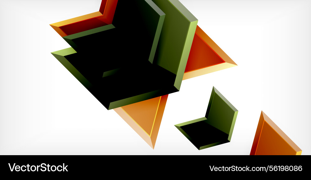 Abstract geometric shapes overlap creating Vector Image