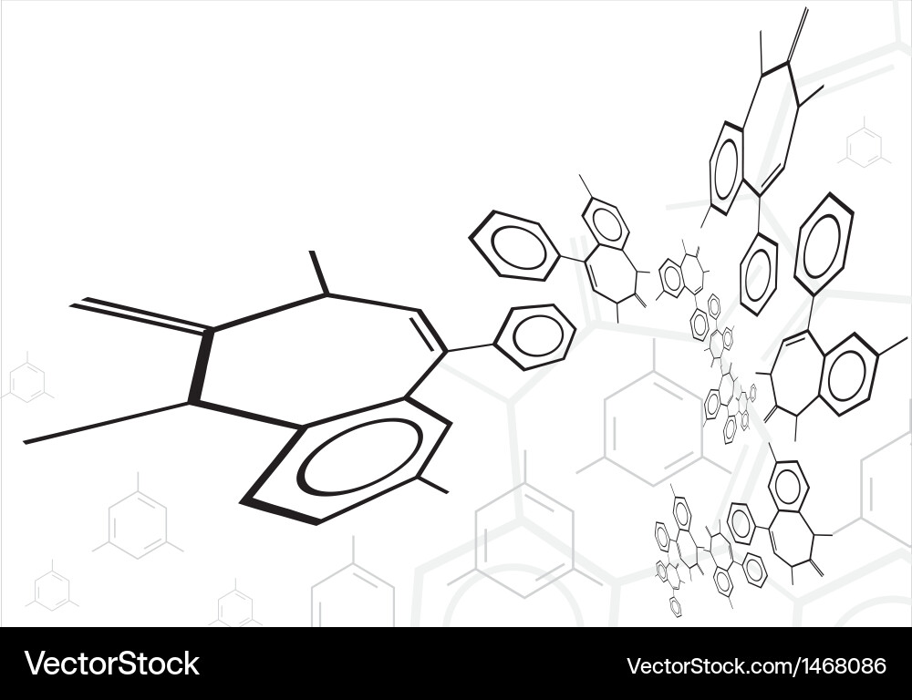 Abstract molecular structure background vector image