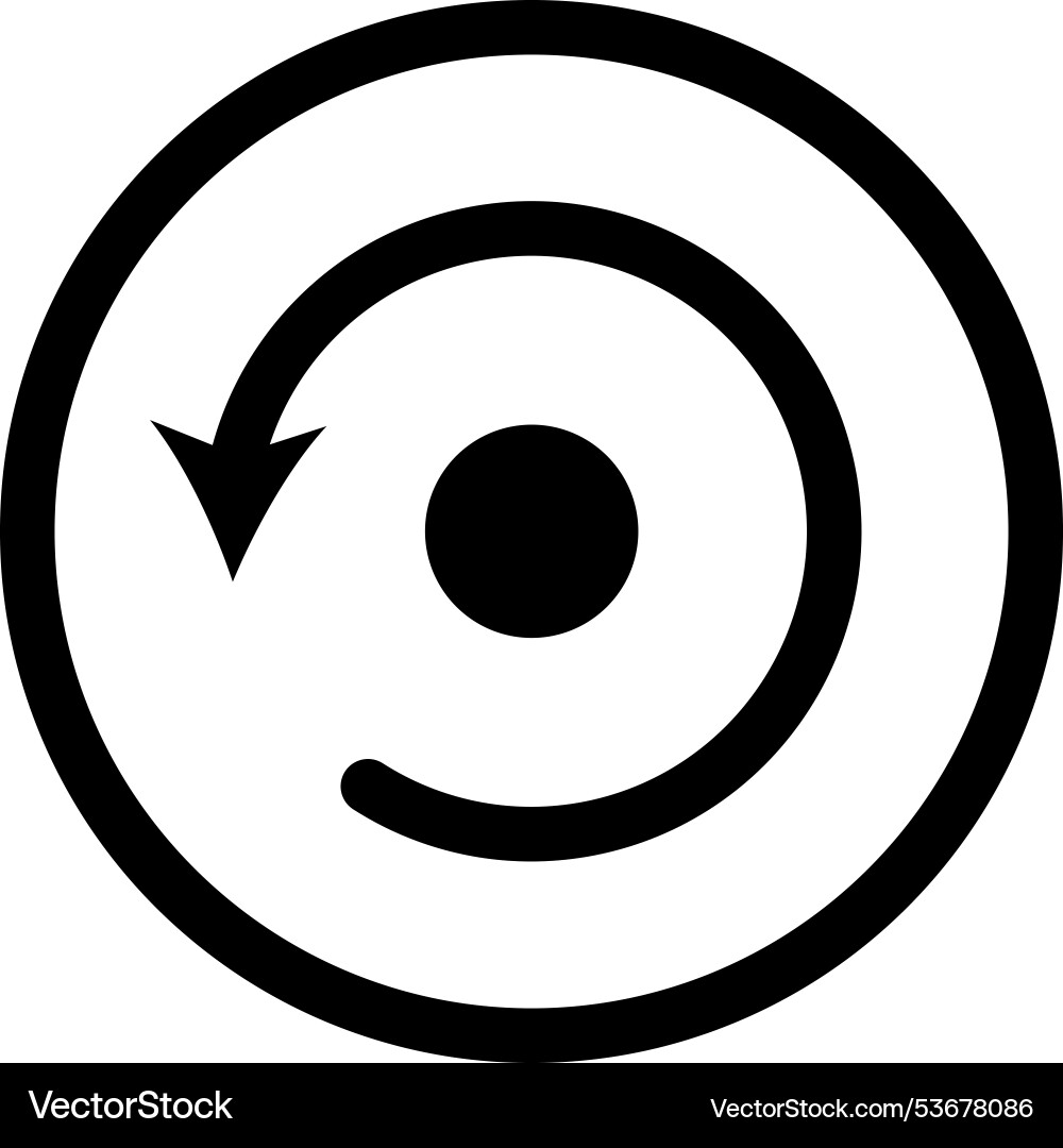 Black round sync refresh or webpage reload arrow Black round sync refresh or webpage reload arrow vector image