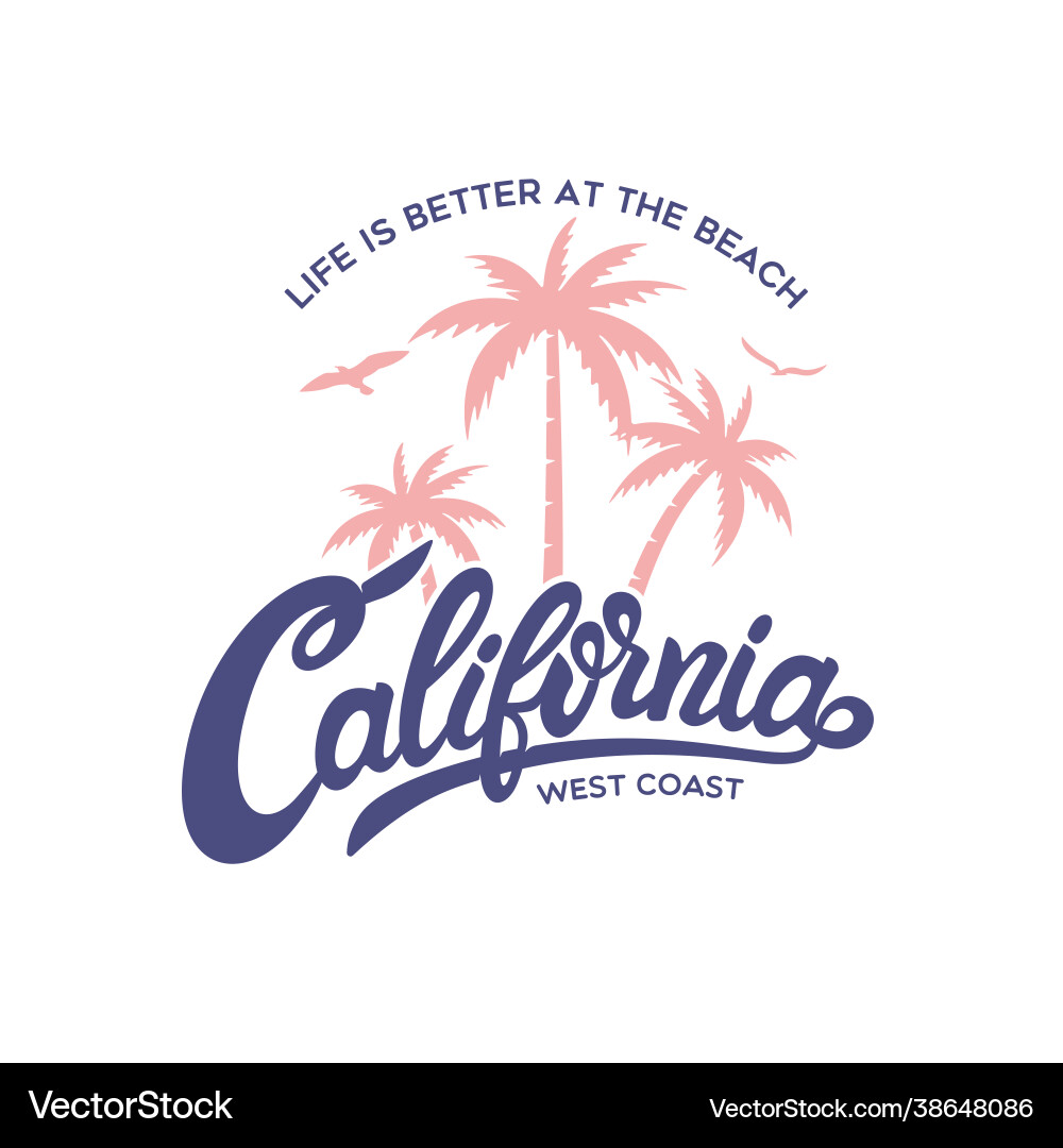 California stylish graphic t-shirt design California stylish graphic t-shirt design vector image