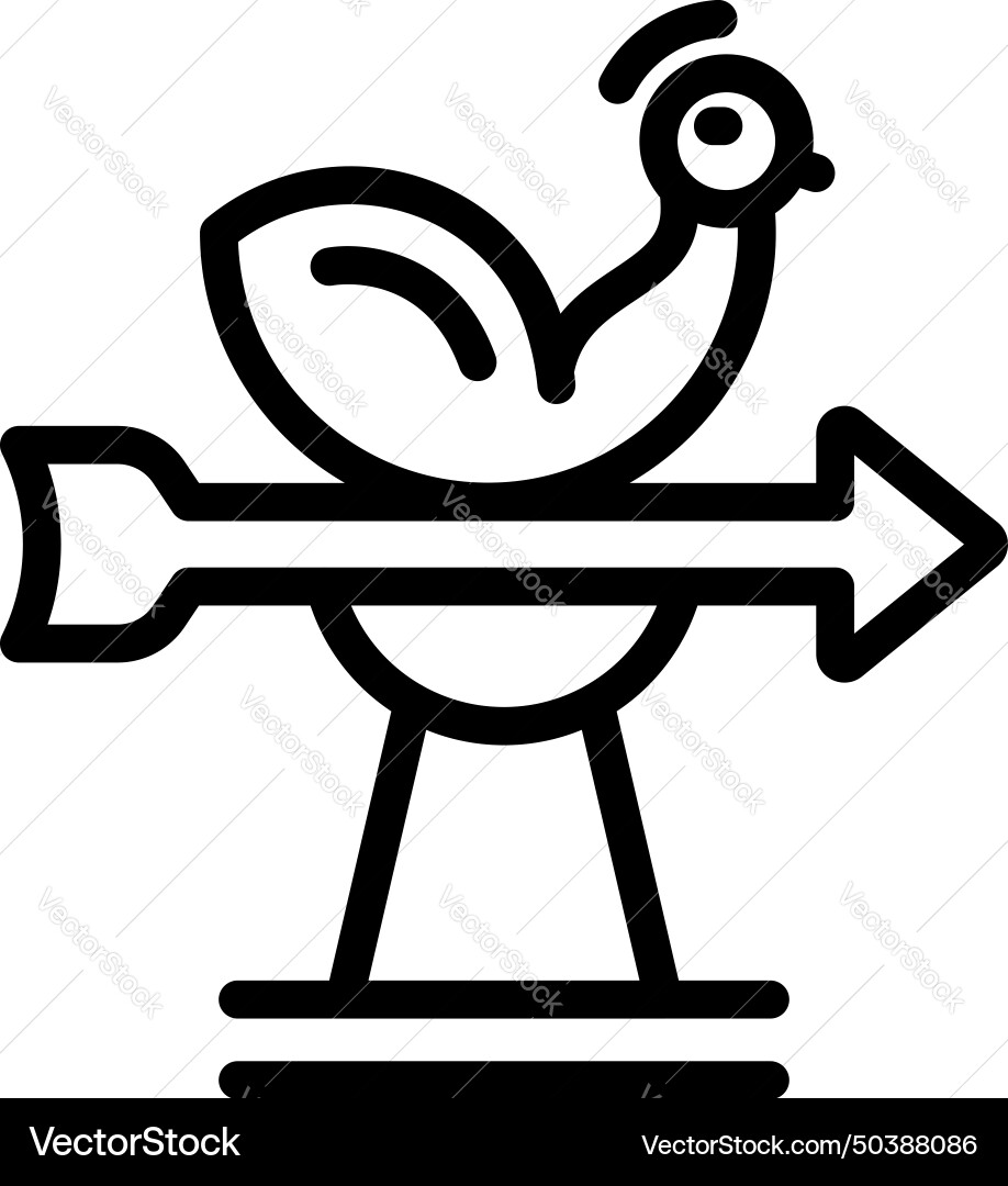Creature indicator icon outline chicken Creature indicator icon outline chicken vector image