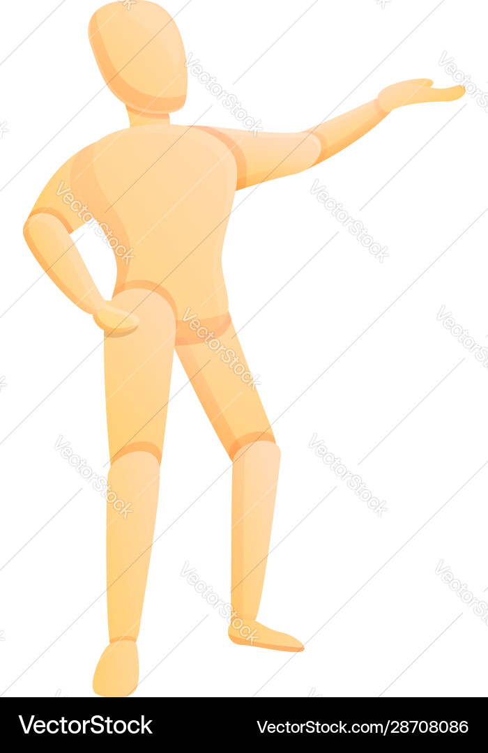 Doll mannequin icon cartoon style Doll mannequin icon cartoon style vector image
