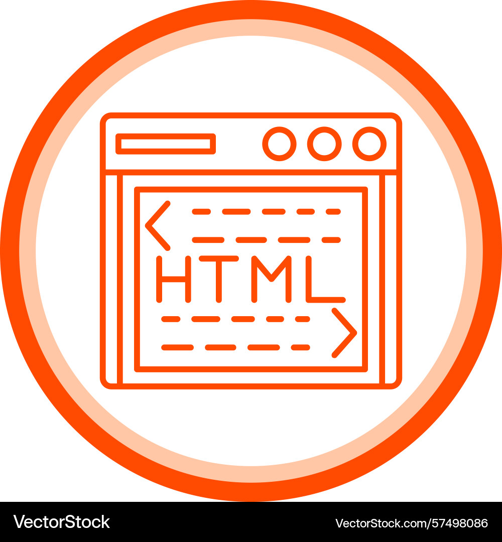 Html code icon vector image