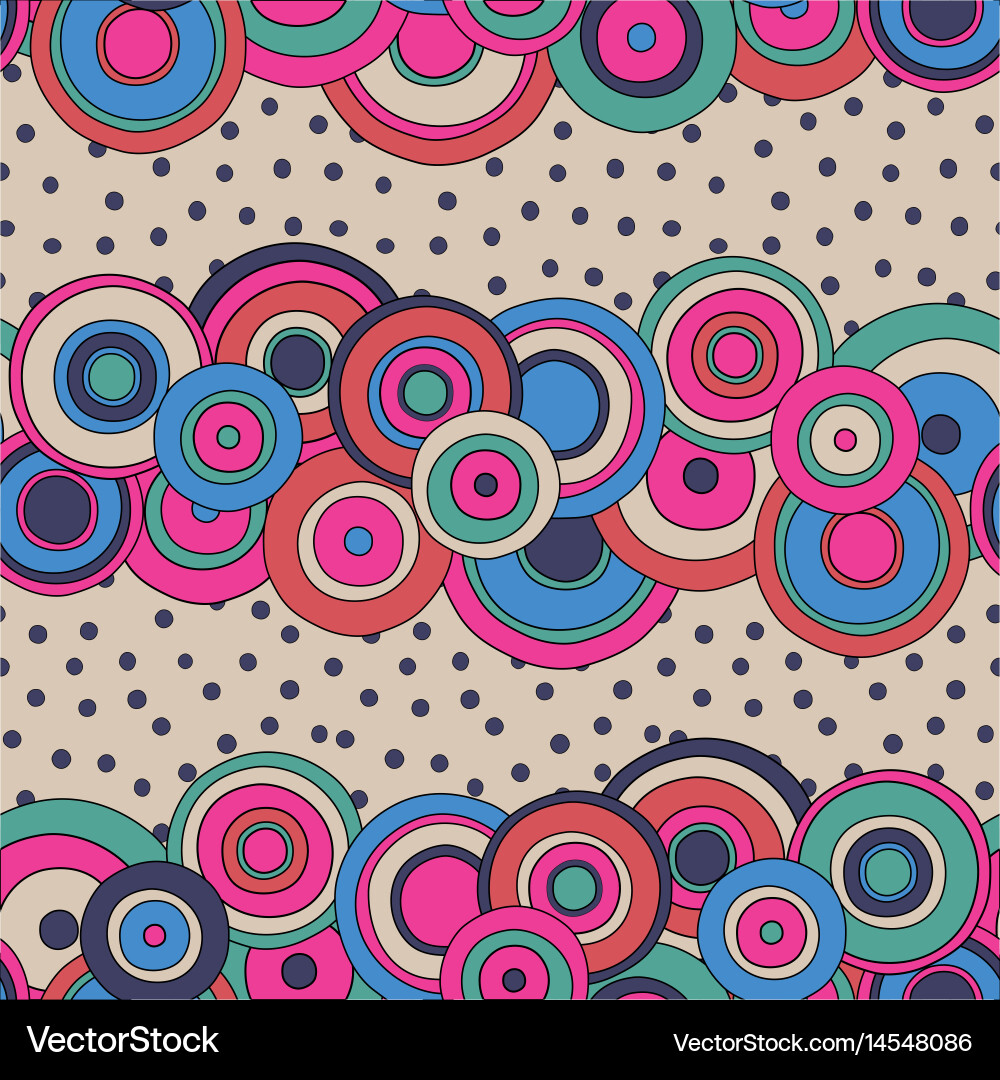 Psychedelic Circle Pattern Vector Image