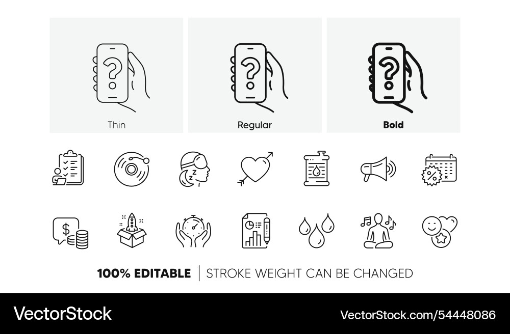 Smile checklist and love line icons for web app Smile checklist and love line icons for web app vector image