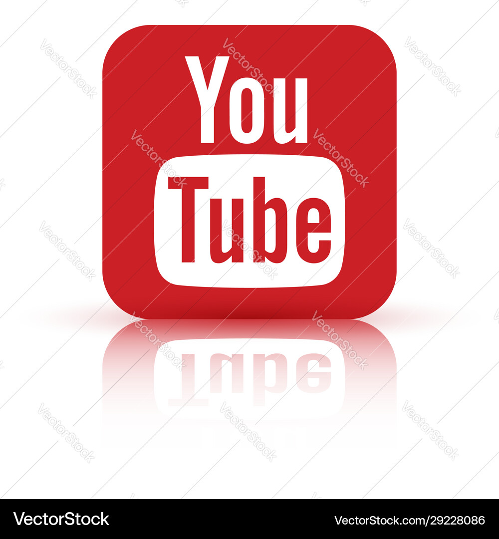Youtube logo icon (29228086) – Royalty-Free Vector | VectorStock, image size:1000x1080