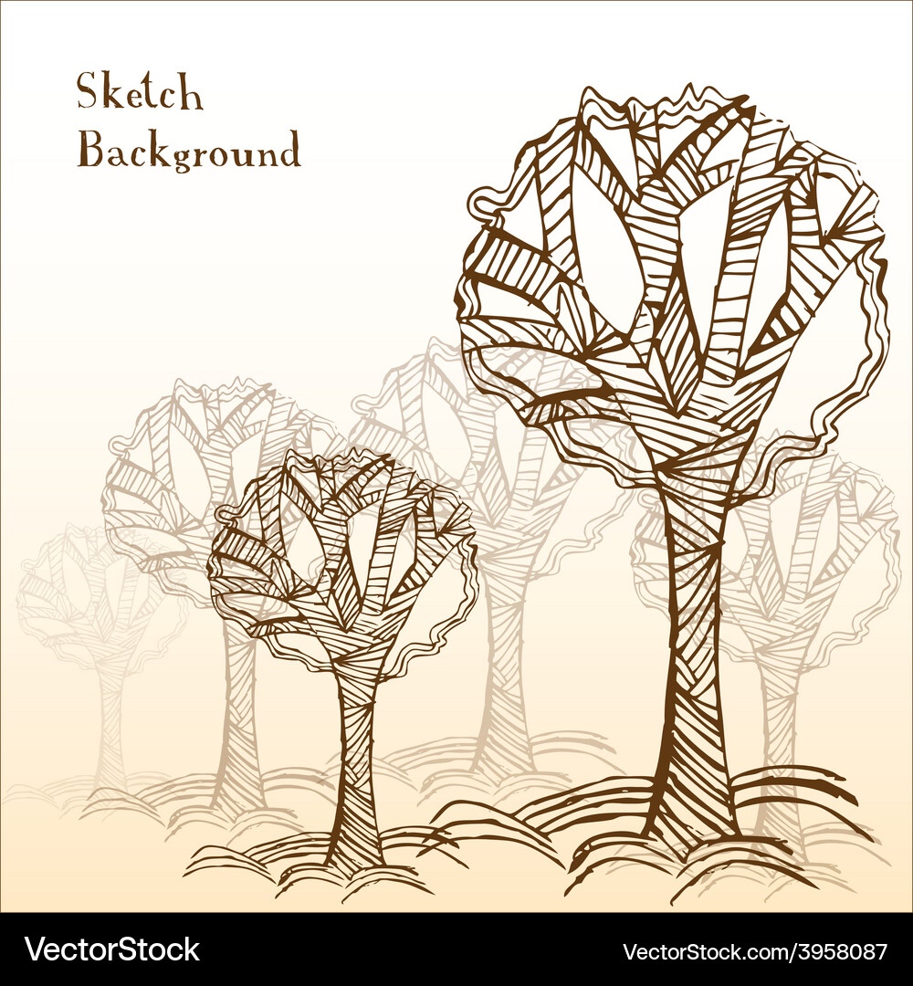Abstract background with tree Vector Image