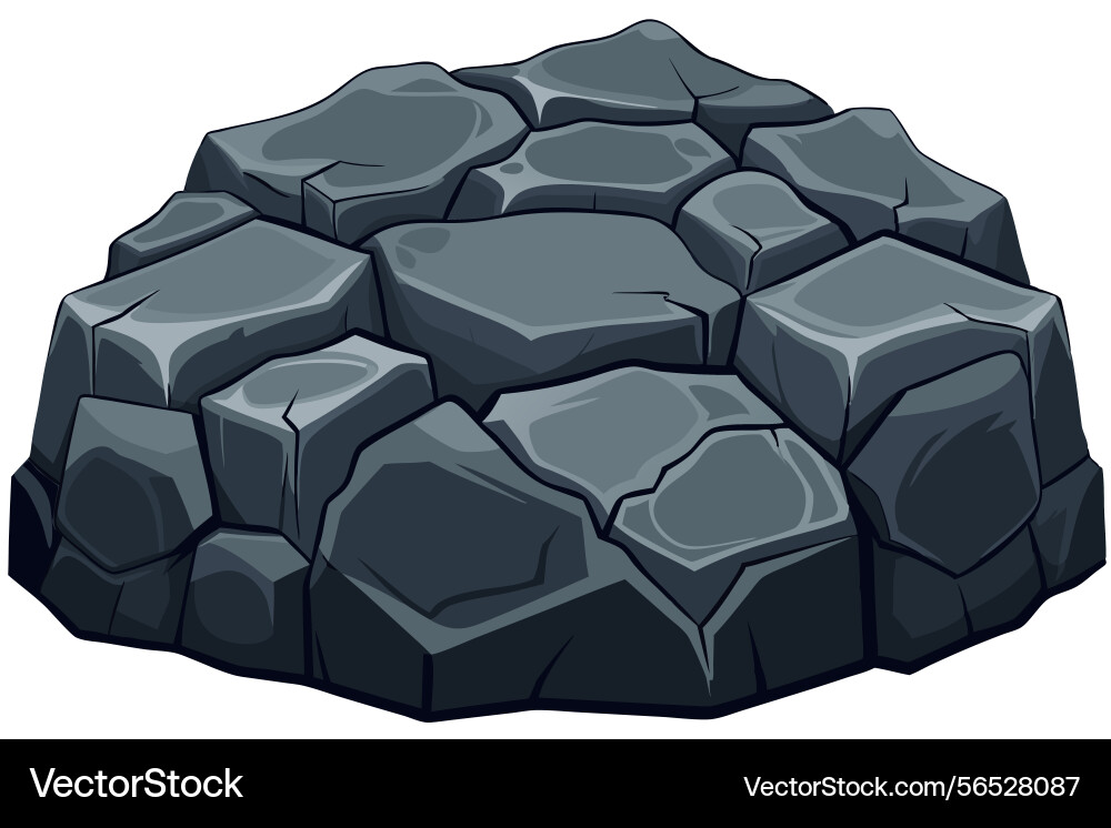 Abstract dark stone surface texture with sharp vector image