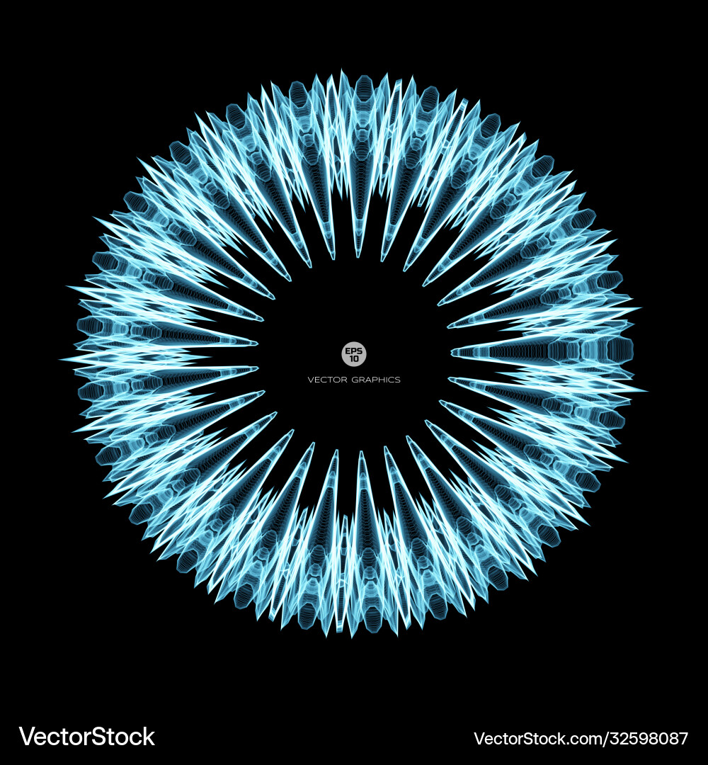 Abstract Wavy Data Visualization vector image
